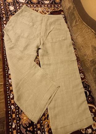 Продам нові лляні штани zara (xl)8 фото