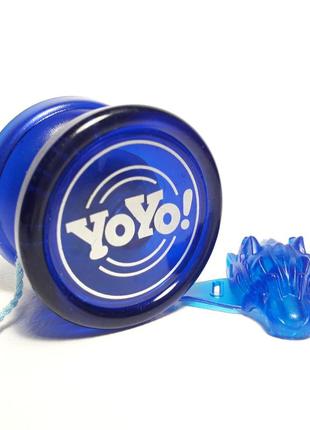 Йо-йо пластиковое с подшипником yoyo blue color