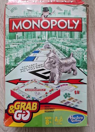 Настільна гра monopoly hasbro game , монополія дорожня версія