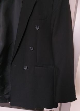 Піджак двобортний класичний вовняний шерстяний barienn6 фото