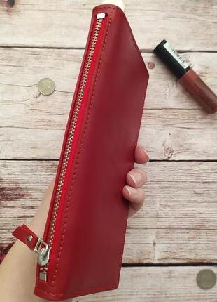 Стильный кожаный кошелек вместительный, grande pelle