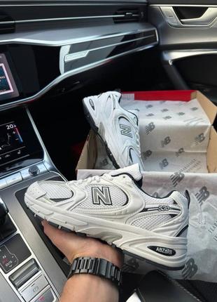 Мужские кроссовки в стиле new balance 530112биленс / демисезонные / весенние, летние, осенние / обувь / кожа, сетка / белые, черные, серые, синие