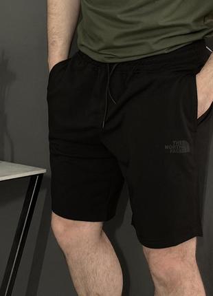 Летние мужские шорты в стиле tnf черный лого + футболка хаки, высокое качество5 фото