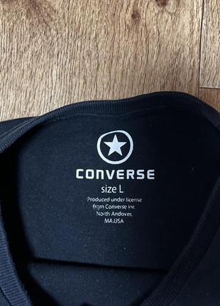 Мужская черная футболка converse,3 фото