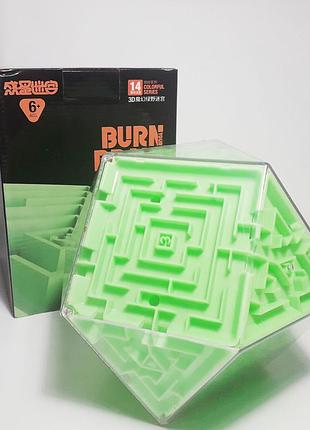 Головоломка лабіринт burn brain 3d 14 сторін green color