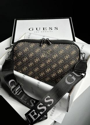 Сумка жіноча в стилі  guess crossbody harmonic brown1 фото