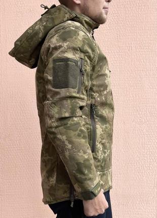 Куртка чоловіча тактична мультикам combat туреччина софтшел soft-shell зсу 8067 s5 фото
