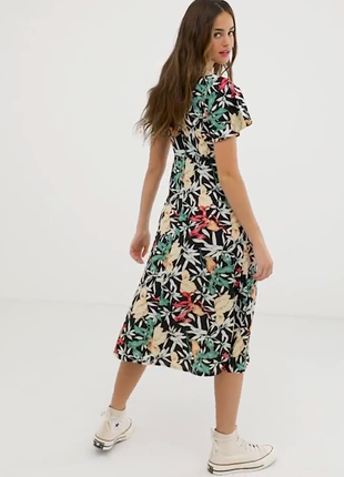 Розпродаж сукня brave soul міді квіткова asos з розрізом6 фото