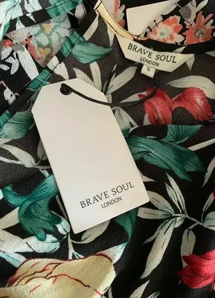 Распродажа платье brave soul меди цветочное asos с разрезом3 фото