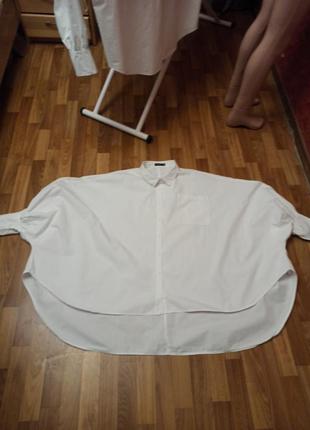 Белая шикарная рубашка большого размера батал 182 фото