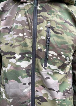 Куртка чоловіча тактична на флісі мультикам туреччина зсу 8817 xxl хакі3 фото