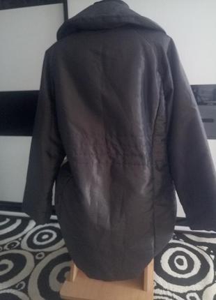 Демисезонное теплое пальто,куртка удлиненная.р.л.auentura2 фото