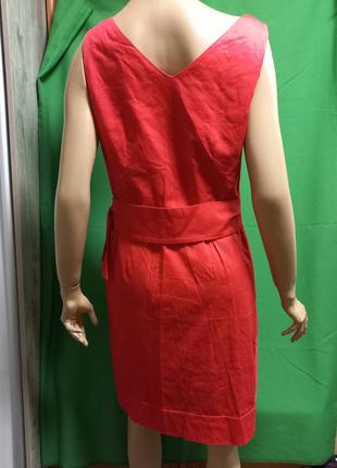 Червоно-ягідне сатинове плаття з бантом caroll4 фото