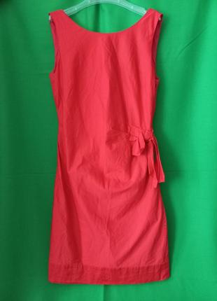 Червоно-ягідне сатинове плаття з бантом caroll7 фото