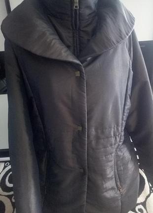 Демисезонное теплое пальто,куртка удлиненная.р.л.auentura7 фото