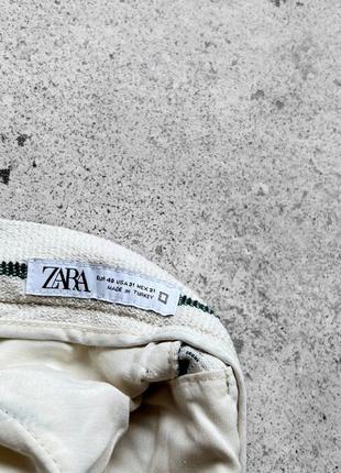 Zara men’s striped white/green shorts streetwear casual шорти в полоску6 фото