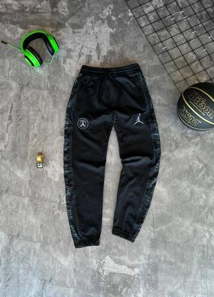 Мужские спортивные штаны jordan x ppsg на весну в черном цвете premium качества, стильные и удобные брюки на каждый день2 фото