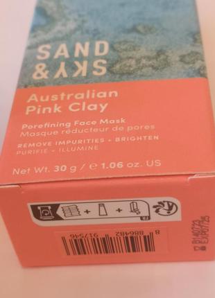 Sand &amp; sky australian pink clay porefining face mask маска-детокс для расширенных пор, 30 гр.5 фото