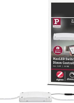 Выключатель paulmann 500.46 smarthome zigbee maxled, макс. 144 вт, 24 в постоянного тока, совместимый с amazon1 фото