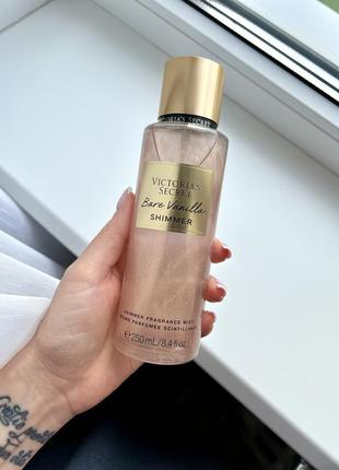 Спрей для тіла з шиммером bare vanilla victoria’s secret