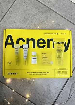 Набор мини–косметики против акне (5 средств) acnemy zitminis essentials discovery kit1 фото