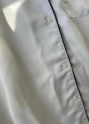 Сатиновий білий костюм під шовк у піжамному стилі / піжама / комплект для дому h&m9 фото