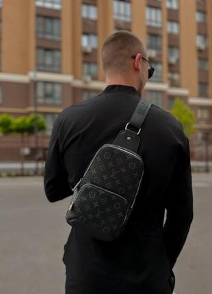 Мужская сумка louis vuitton avenue sling black3 фото