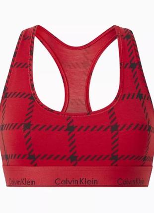 Бралетте calvin klein розмір xs (30a-32a) кельвін кляйн оригінал modern cotton plaid unlined bralette4 фото