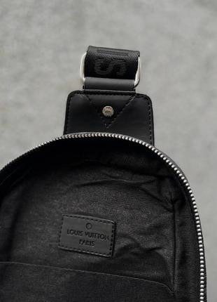 Мужская сумка louis vuitton avenue sling black grey6 фото