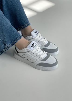 Adidas dropstep white grey7 фото