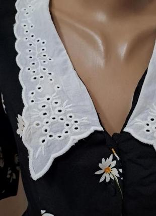 Блуза з білим комірцем5 фото