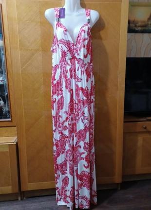Новое 100% вискоза длинное стильное платье сарафан от lascana germany4 фото