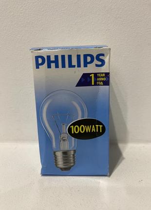 Philips a55 e27 100 w лампа розжарювання прозора