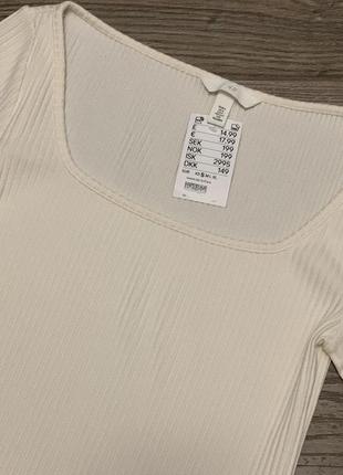 Кофта/блуза/футболка в рубчик h&m р. s/36/8