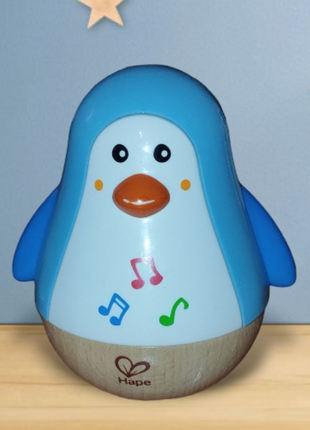 Игрушка-неваляшка для малышей пингвин от hape