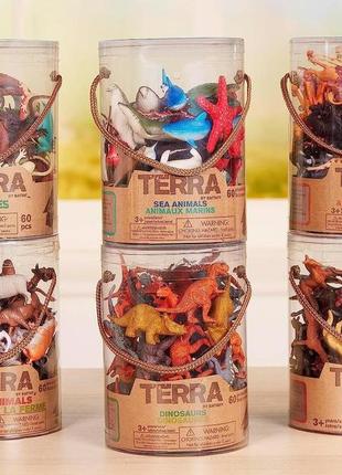 Набір фігурок тварин (60шт) рептилії terra by battat an6039z4 фото