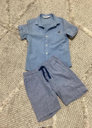 Комплект льняного одягу н&м на хлопчика 4-6 років