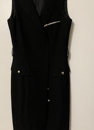 Платье-пиджак черная на застежках