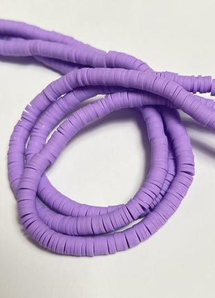 Каучукові намистини ніжно фіолетового кольору для чокерів1 фото