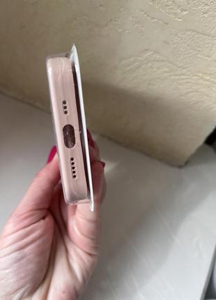 Чехол силиконовый iphone айфон 13, 13 pro нюд бежевый светлый пудра розовый3 фото