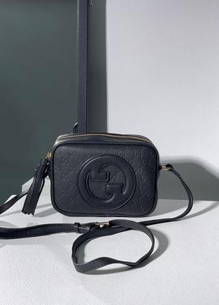 Сумка женская в стиле gucci blondie small shoulder bag total black5 фото