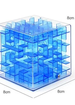 Головоломка куб лабиринт 3d прозрачный 80 мм transparent cube maze3 фото