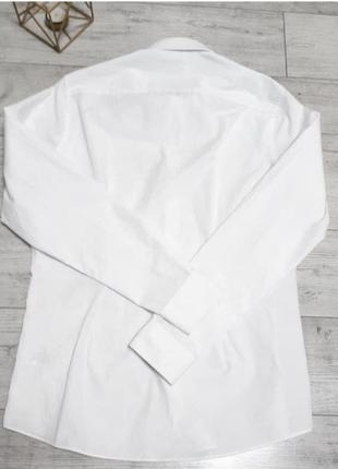 Рубашка мужская  белая длинный рукав р 44-46 бренд "next"5 фото