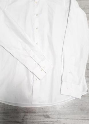 Рубашка мужская  белая длинный рукав р 44-46 бренд "next"2 фото