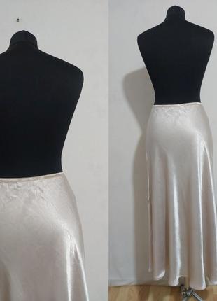 Атласная юбка макси  в бельевом стиле zara7 фото
