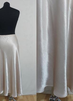 Атласная юбка макси  в бельевом стиле zara5 фото