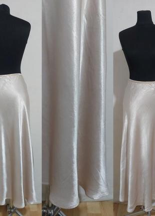 Атласная юбка макси  в бельевом стиле zara8 фото