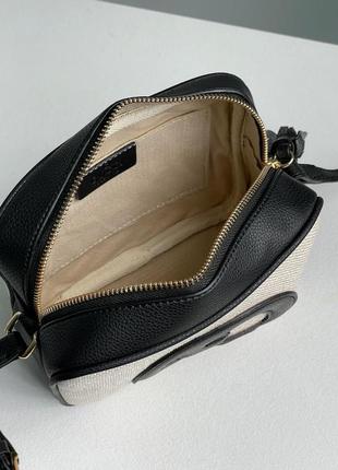 Сумка женская в стиле gucci blondie small shoulder bag cream/black4 фото