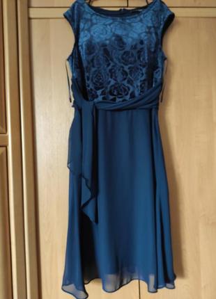 Платье синие женское платье2 фото
