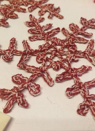 Новогодний декор вязаные снежинки на елку ручной работы